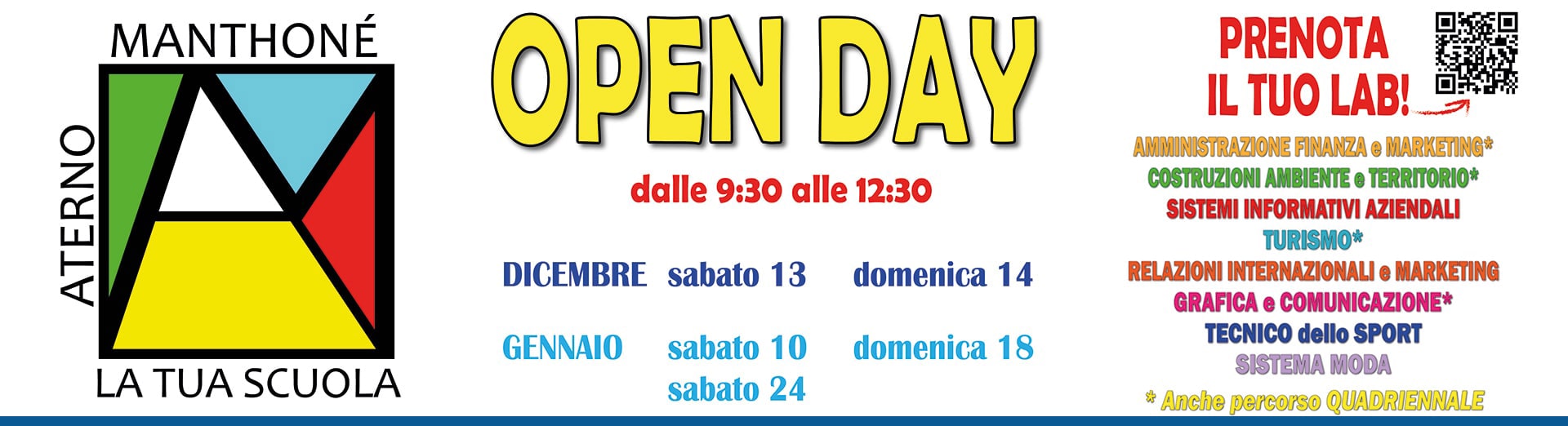 Calendario OPEN-DAY a.s. 2025-2026 Istituto Aterno Manthone