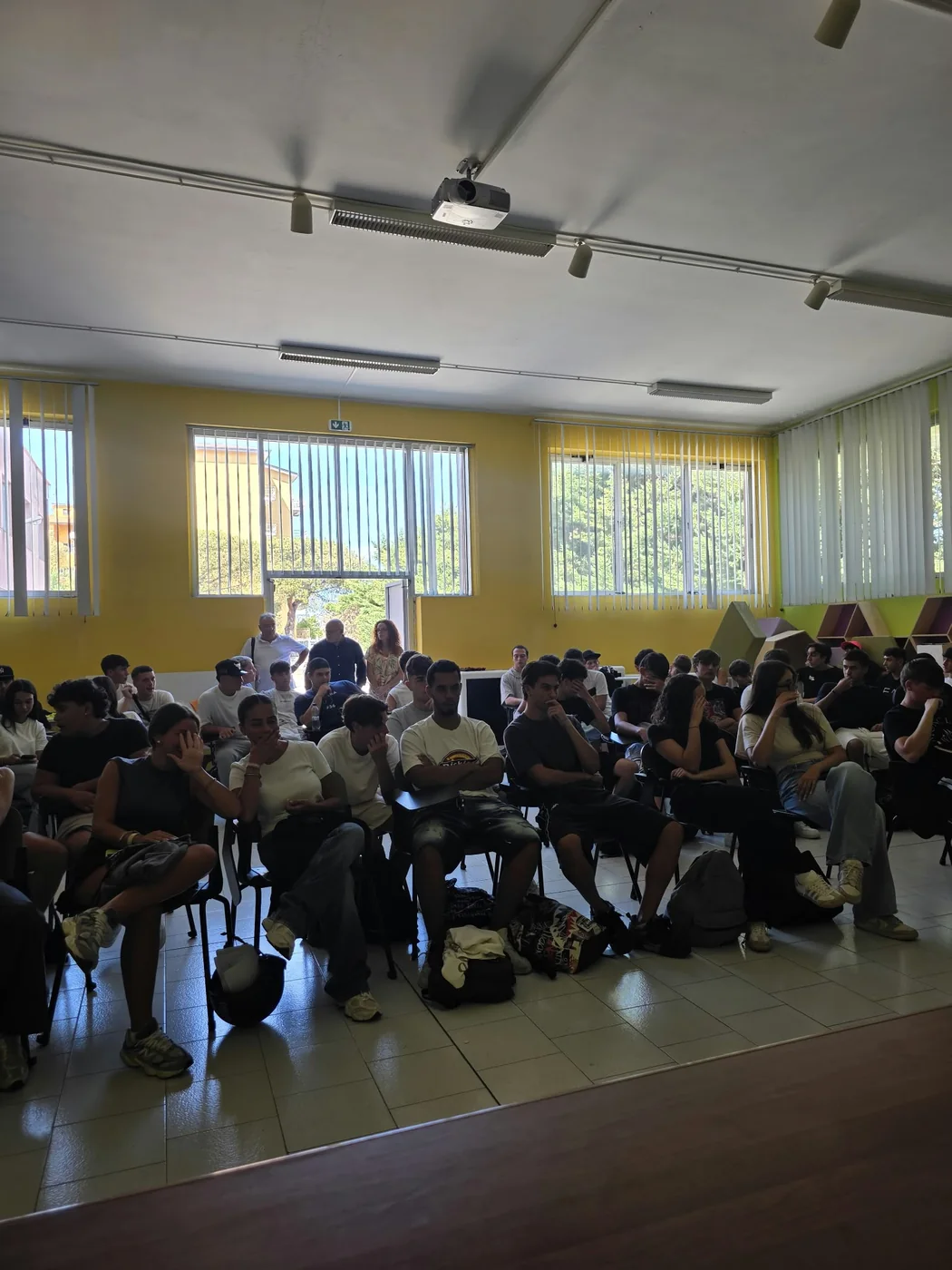 Studenti durante la presentazione Sport Hub
