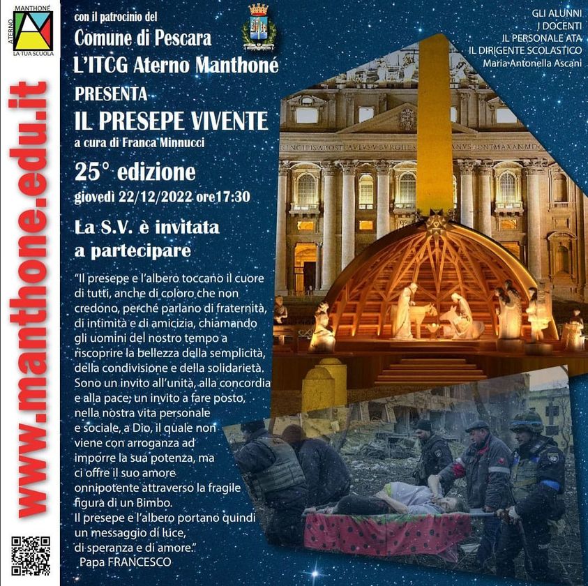 Locandina Presepe Vivente 2022 ITCG Aterno Manthoné