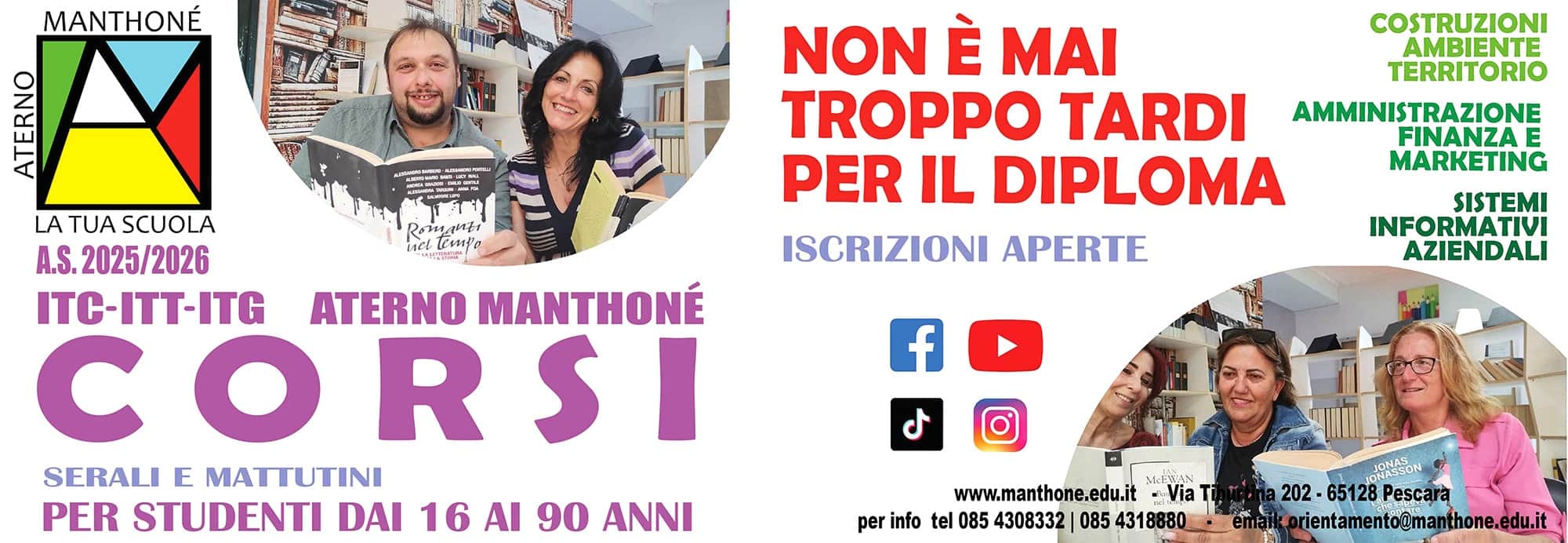 Corsi Istruzione per adulti Serale Aterno-Manthoné a.s. 2025-2026