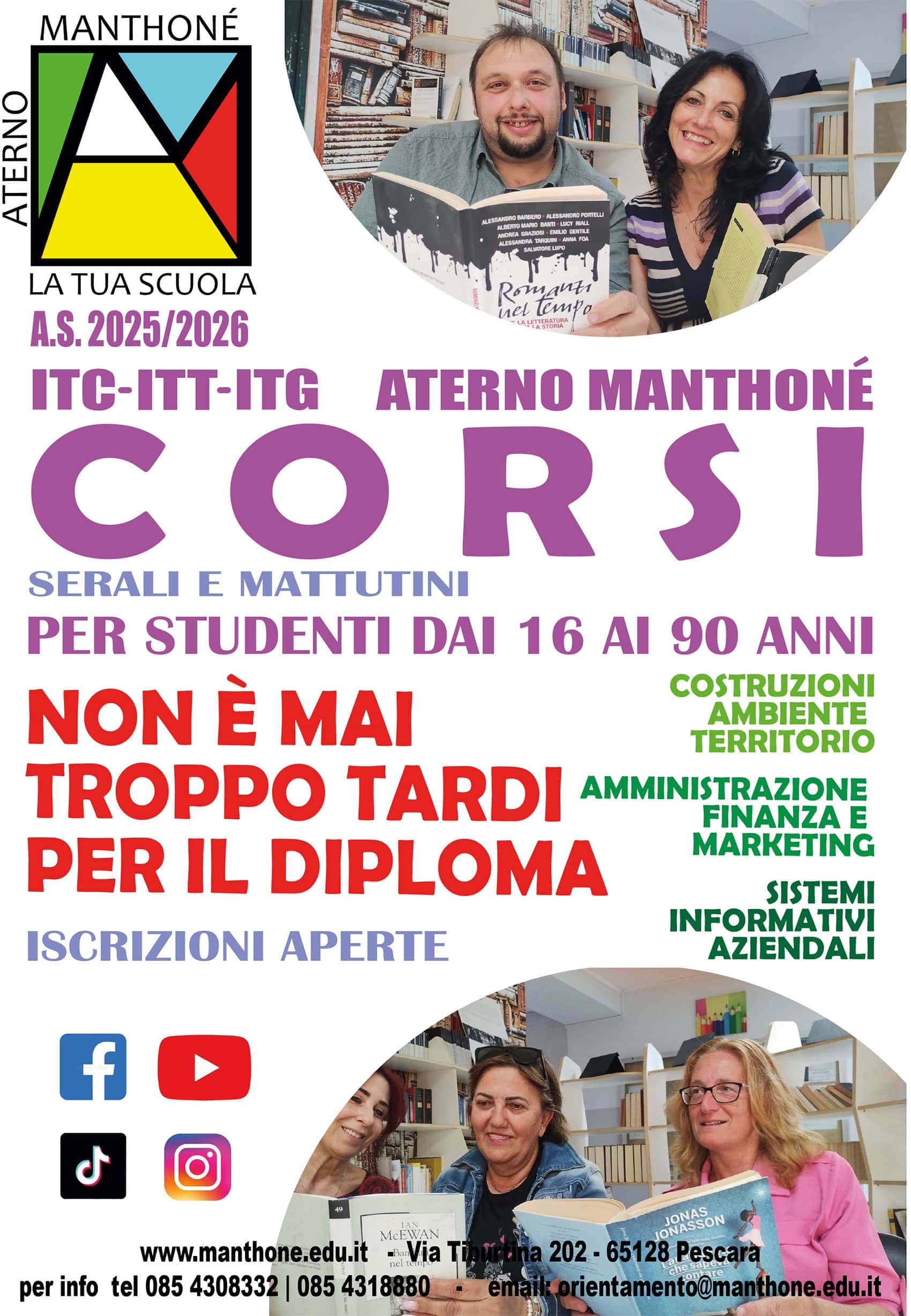 Locandina Corsi Istruzione per adulti Serale a.s. 2025-2026