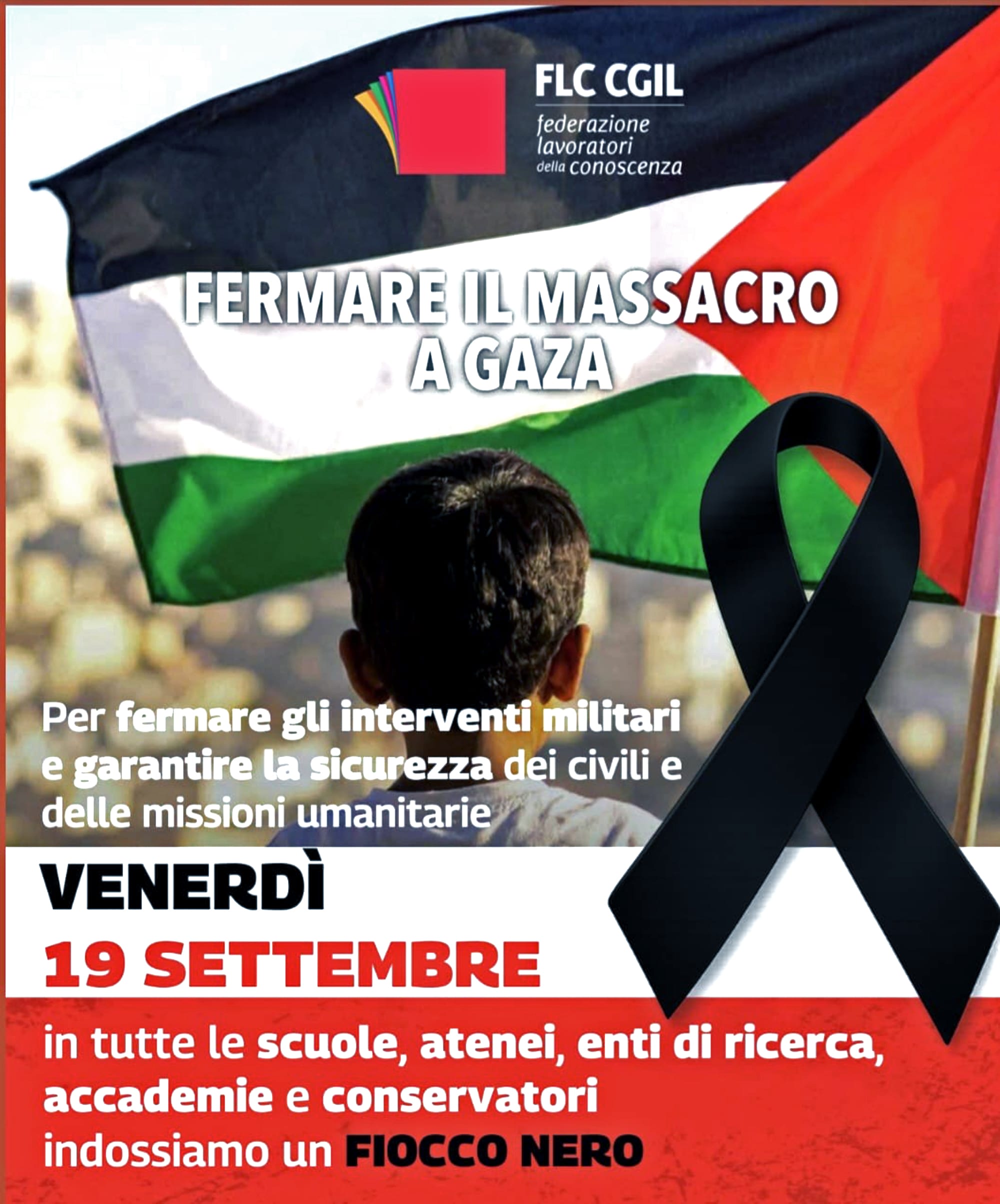 Fermare il massacro a Gaza. FLC CGIL