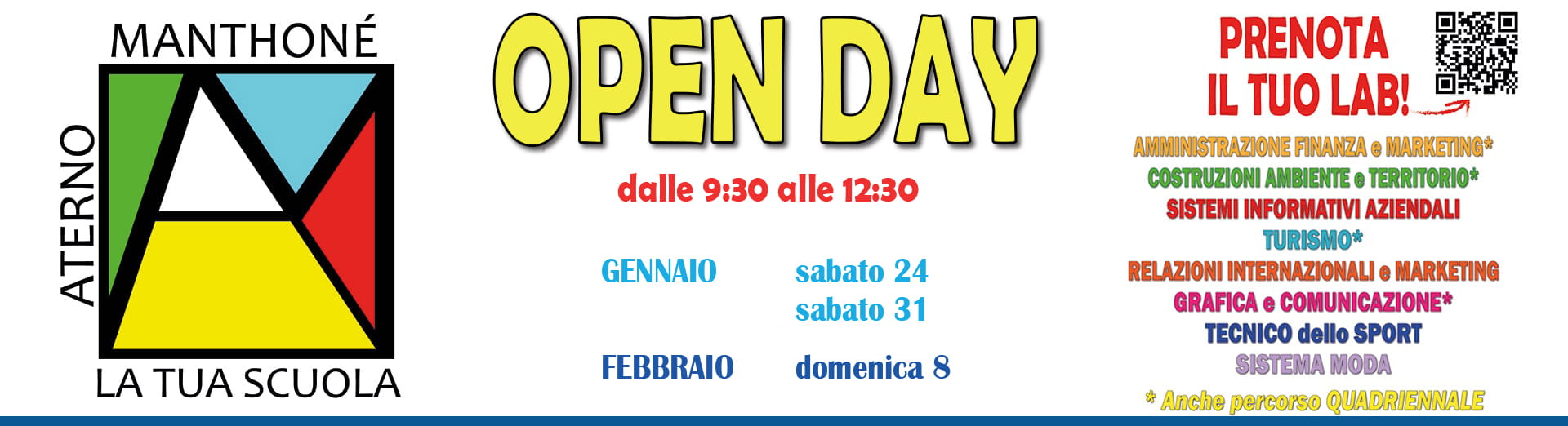 Calendario OPEN-DAY a.s. 2025-2026 Istituto Aterno Manthone